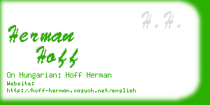 herman hoff business card